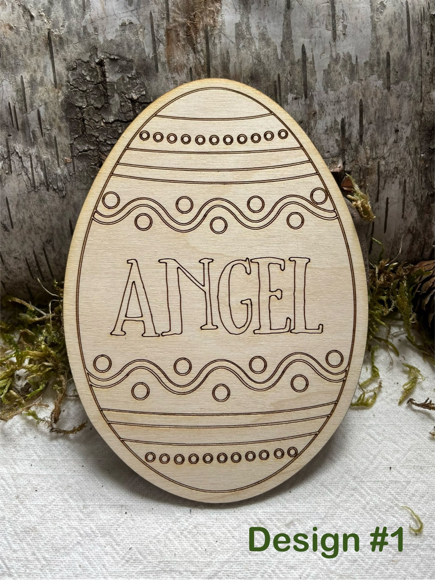 Personalized Wood Easter Egg