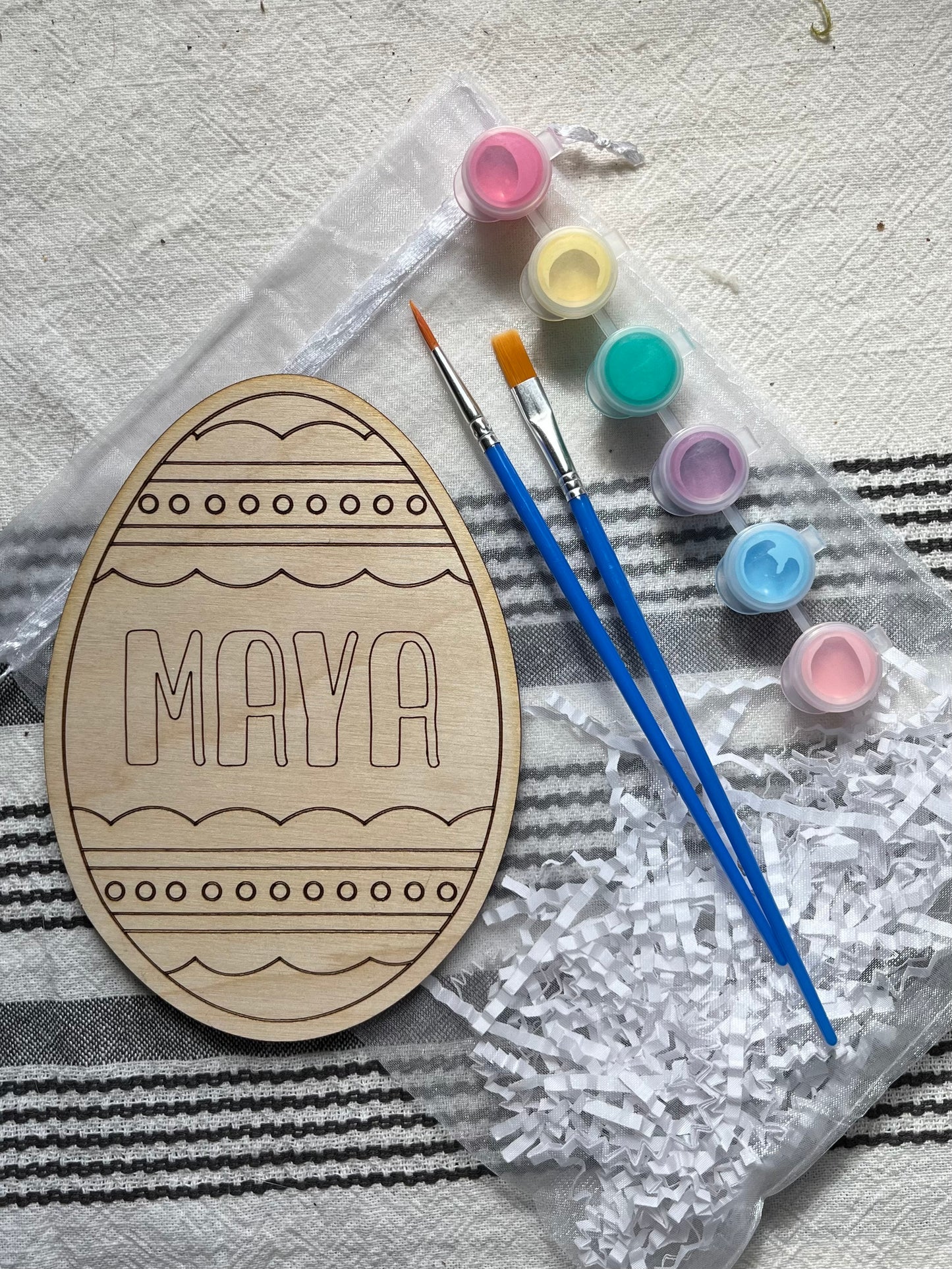 Personalized Wood Easter Egg Craft Kit