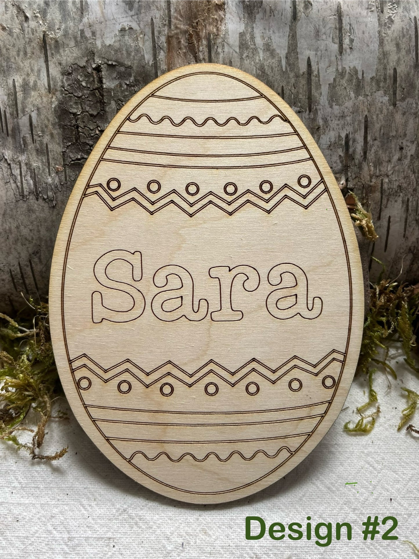 Personalized Wood Easter Egg