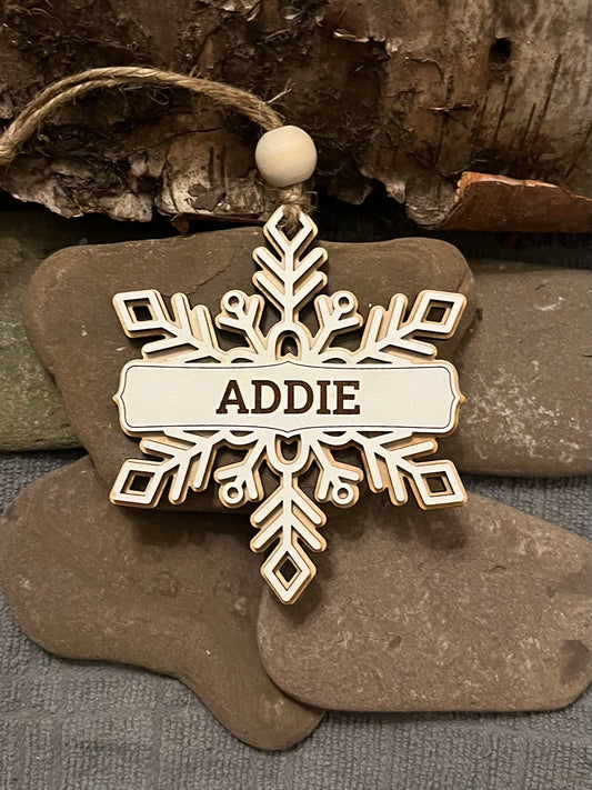 Ornament, Personalized Snowflake