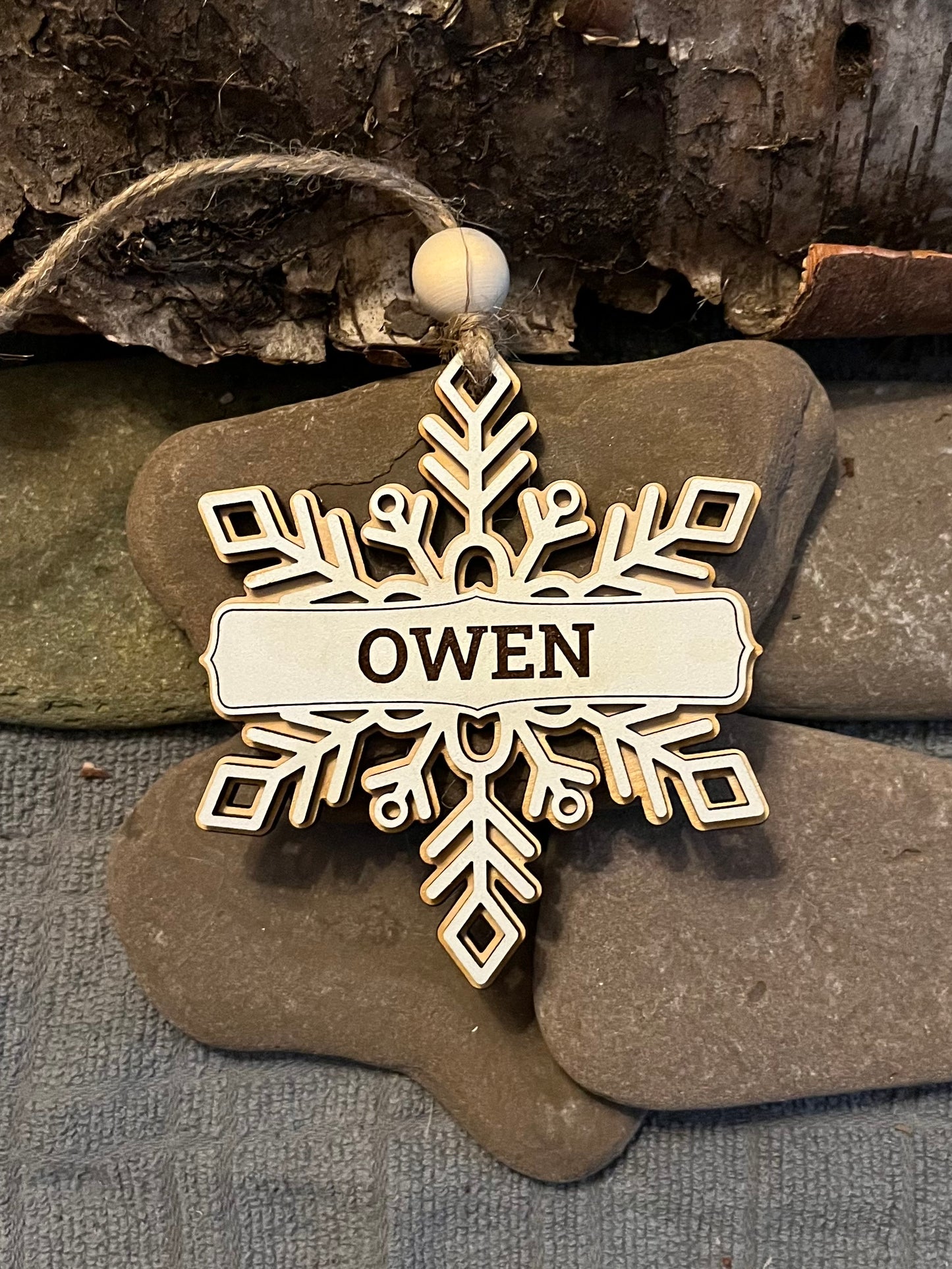 Ornament, Personalized Snowflake