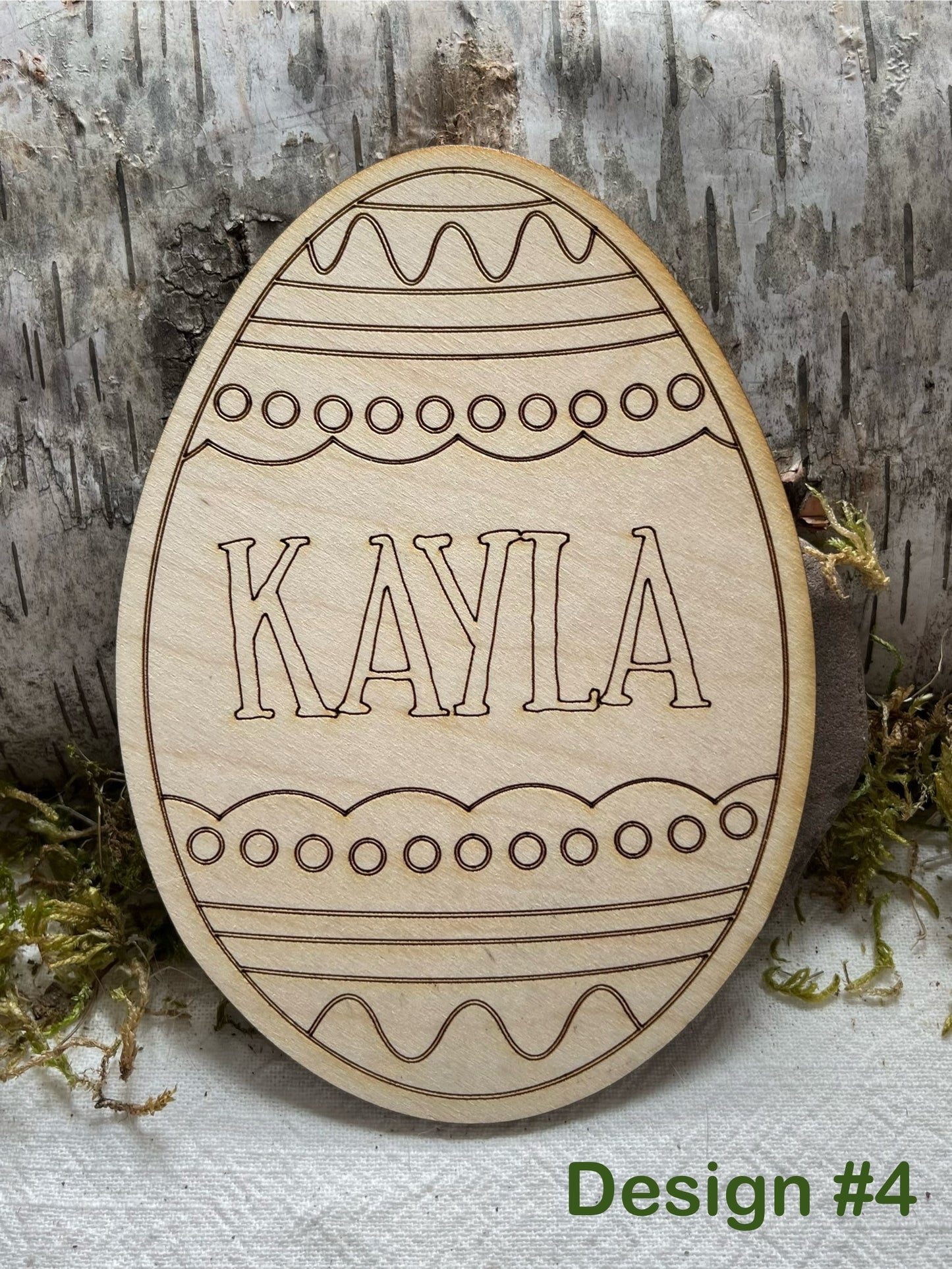 Personalized Wood Easter Egg