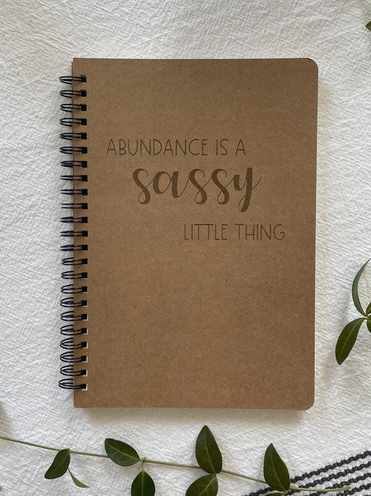 Journal, Abundance is a Sassy Thing